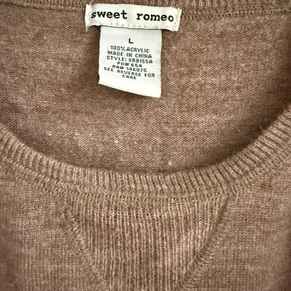 Sweet Romeo Brown Crew Neck Sweater - Picture 5 of 5